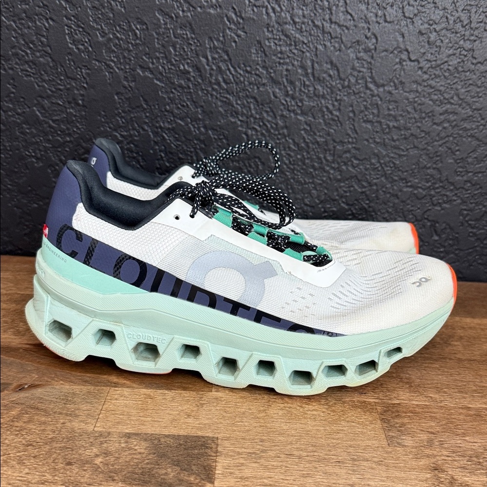 On Cloud running White Mint Cloudtec Running Shoes Size 8 Women’s